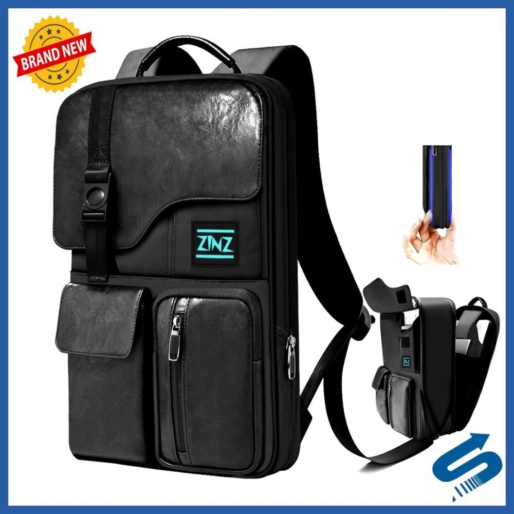 Slim Expandable Laptop Backpack Water Resistant Anti-Theft Travel Daypack